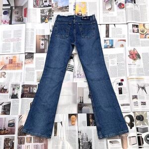 L.e.i vintage medium wash mid-rise flare jeans size 27/US